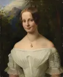 Julius Schoppe, Portrait of a Young Lady, Oil on canvas (relined)