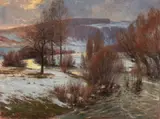 Fritz von Wille, Snowy Eifel Landscape