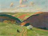 "Vorfrühling in Schleide" by Fritz von Wille, Oil on canvas, sold Sep 2016