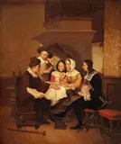 Florent Willems, The Scholarly Lecture, Oil on panel