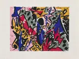 Farbholzschnitt 1952-1 by Ernst Wilhelm Nay, 1952, Colour woodcut on paper, sold Jun 2016
