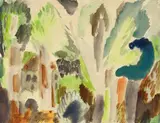Kleine Parklandschaft by Ernst Wilhelm Nay, 1941, Watercolour on paper, offered Jun 2016
