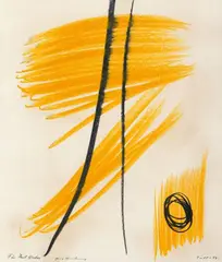 Untitled by Hans Hartung, 1974, Pastels and charcoal on cardboard, sold Jun 2016