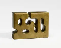 Zeichen by Karl Prantl, 1957/1958, Bronze with brown patina, sold Jun 2016