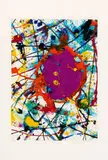 Sam Francis, Untitled, 1991, Colour silkscreen on cardboard