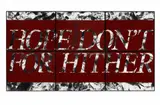Jochen Gerz, Hope, 1989, Photo work in 6 parts: gelatin silver prints with collage made of red and black vinyl. Each
