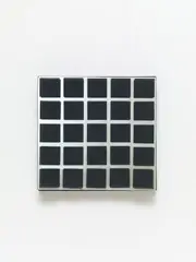Untitled by Adolf Luther, 1974, 25 wooden squares infront of mirror on panel, sold Jun 2016