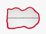 Michelangelo Pistoletto, Frattali (rosso), 1999/2000, Acrylic and felt tip pen on mirror. Approx