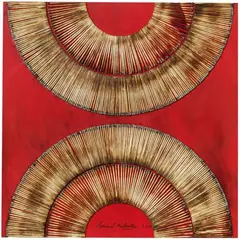 Dessin de feu by Bernard Aubertin, 2009, Matches and traces of fire on panel, offered Jun 2016