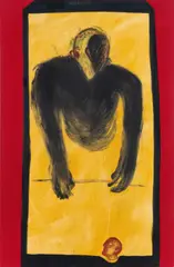 Hinweis by Max Neumann, 1986, Mixed media on canvas, offered Jun 2016