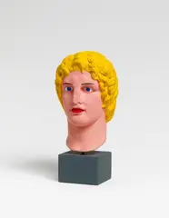 Untitled (David) by Hans-Peter Feldmann, 1991, Plaster, painted, on metal plinth. Height approx, sold Jun 2016
