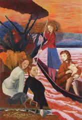 Rosa Loy, Die andere Zeit, 2005, Casein on canvas