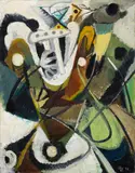 Harfespielerin by Ernst Wilhelm Nay, 1948, Oil on canvas, sold Jun 2016