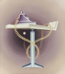 Konrad Klapheck, Gefährliche Liebschaften (Les liaisons dangereuses), 1968, Oil on canvas