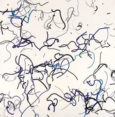 Zdeněk Sýkora, Linie Nr. 74, 1990, Oil on canvas