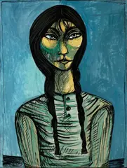 Johann Georg Müller, Bildnis Beatrix Müller, 1972, Oil on cardboard on canvas