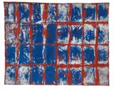 Jean-Pierre Pincemin, Pliage, 1967/1968, Acrylic on folded and unmounted canvas. Approx