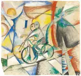 Heinrich Campendonk, Zwei Radfahrer in Landschaft