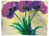 Violetter Mohn by Emil Nolde, Circa 1935/1940, Watercolour on fine Japan paper 34/34.6 x 45.4/, offered Jun 2016