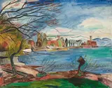 Hans Purrmann, Langenargen mit Schloss Montfort