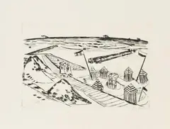 Strand by Max Beckmann, 1922, Etching on heavy, slightly grained wove paper, sold Jun 2016