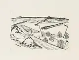 Max Beckmann, Strand, 1922, Etching on heavy, slightly grained wove paper