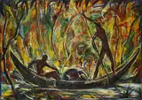Lorenz Bösken, Im Dschungel (Die Dschunke), Before 1924, Oil on canvas