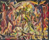 Lorenz Bösken, Untitled (Zwei Akte vor Stadtlandschaft), Probably 1920s, Oil on canvas