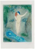 Marc Chagall, Le Baiser de Chloé, 1961, Colour lithograph on Arches laid paper with watermark "ARCHES"