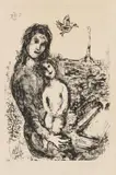 Marc Chagall, Mère et enfant, 1969, Lithograph on heavy wove paper with watermark "Arches"