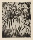 Erich Heckel, Parksee, 1914, Etching on laid paper with truncated watermark by Van Gelder Zonen