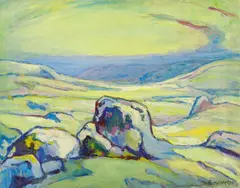 Alfred Helberger, Untitled (Nordische Landschaft), 1916, Oil on canvas