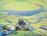 Alfred Helberger, Untitled (Nordische Landschaft), 1916, Oil on canvas