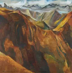 Gebirgslandschaft by Willy Jaeckel, 1921, Oil on canvas, sold Jun 2016