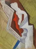 Béla Kádár, Komposition mit figürlichen Motiven, Gouache on drawing paper