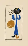 A toute épreuve (Paul Éluard) by Joan Miró, 1958, Colour woodcut on laid paper with watermark "1326 RICHARD DE BAS", sold Jun 2016