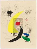 Joan Miró, Pour Paul Éluard, 1973, Colour aquatint etching on wove paper with watermark "Arches"