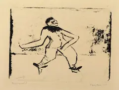 Karneval I by Max Pechstein, 1910, Lithograph on thin, smooth chamois coloured paper, sold Jun 2016