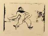 Max Pechstein, Karneval I, 1910, Lithograph on thin, smooth chamois coloured paper