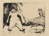 Max Pechstein, Karneval VII, 1910, Lithograph on smooth, thin chamois-coloured paper
