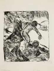 Badende Männer by Max Pechstein, 1913, Lithograph on thin smooth paper, offered Jun 2016
