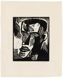 Selbstbildnis by Karl Schmidt-Rottluff, 1914, Woodcut on chamois-coloured China laid paper, sold Jun 2016