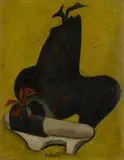 Wilhelm Schmid, Holzschuh, 1920, Oil on thick artist's board