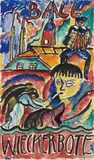 Wiecker Bote (Ball) by Paul Adolf Seehaus, 1913/14, Gouache and India ink over pencil on firm, smooth paper, offered Jun 2016