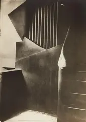 Wilhelm Rögge der Ältere, Bürohaus Sernau in Halle, Treppenaufgang, 1922, Vintage gelatin silver print
