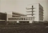 and Anonymous, Bauhaus, Südostansicht, 1926, Vintage gelatin silver print