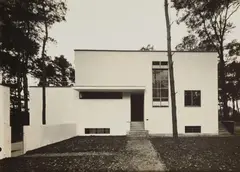 Lucia Moholy, Nordansicht Haus Gropius, Dessau, 1926, Vintage gelatin silver print
