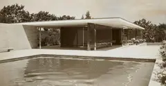 Berliner Bild-Bericht, Deutscher Pavillon, Weltausstellung Barcelona, 1929, Vintage hand-tinted gelatin silver print