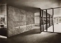 Berliner Bild-Bericht, Deutscher Pavillon, Weltausstellung Barcelona. Nebeneingang, 1929, Vintage gelatin silver print