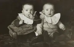 Untitled (Twins) by August Sander, c. 1930, Vintage gelatin silver print, sold Jun 2016